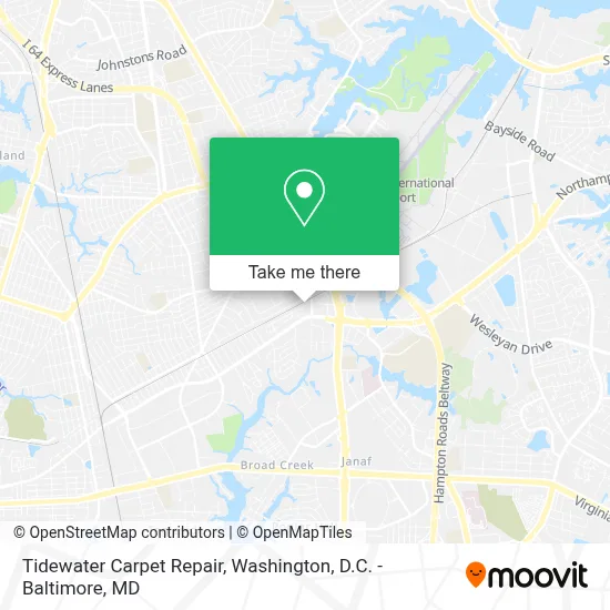 Tidewater Carpet Repair map