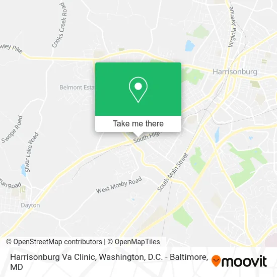 Harrisonburg Va Clinic map