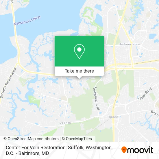 Center For Vein Restoration: Suffolk map