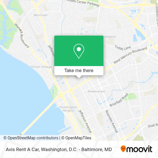 Avis Rent A Car map