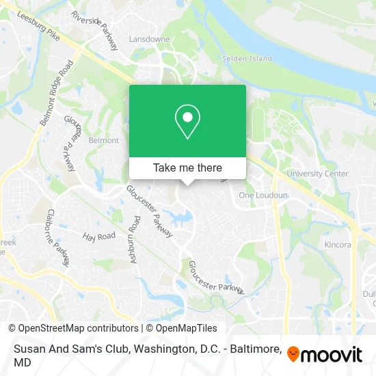 Susan And Sam's Club map