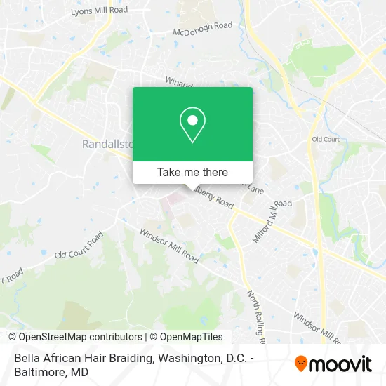Bella African Hair Braiding map