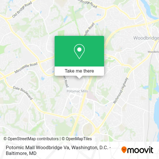 Potomic Mall Woodbridge Va map