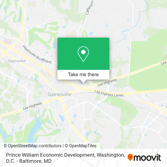 Prince William Economic Development map