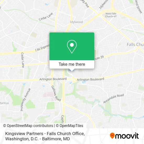 Kingsview Partners - Falls Church Office map