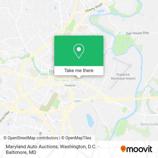 Maryland Auto Auctions map