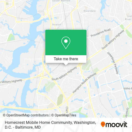 Homecrest Mobile Home Community map