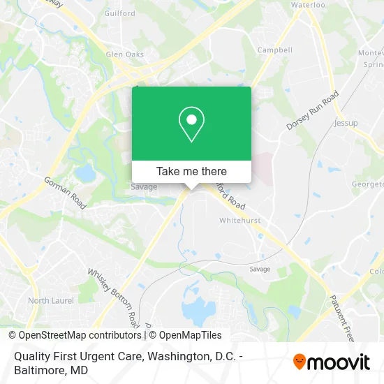 Quality First Urgent Care map