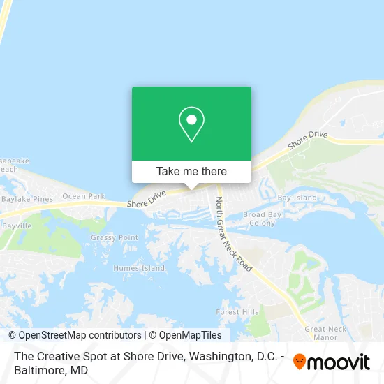 The Creative Spot at Shore Drive map