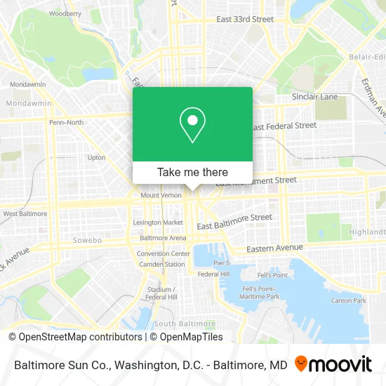 Baltimore Sun Co. map