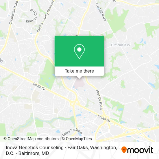 Inova Genetics Counseling - Fair Oaks map
