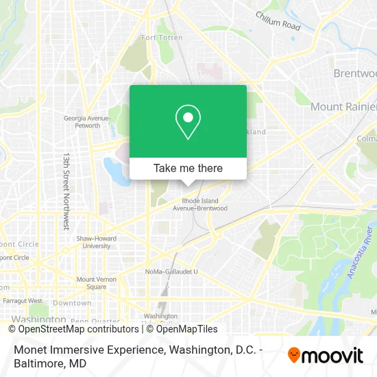 Monet Immersive Experience map