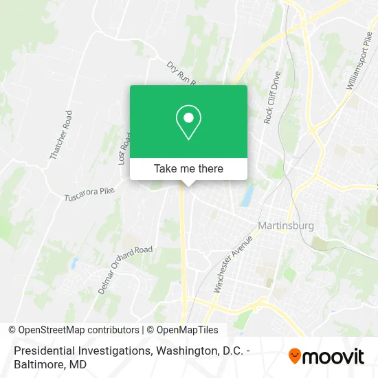Presidential Investigations map