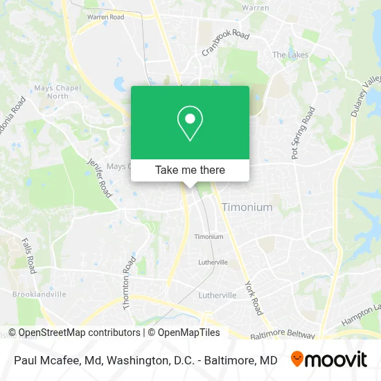 Paul Mcafee, Md map