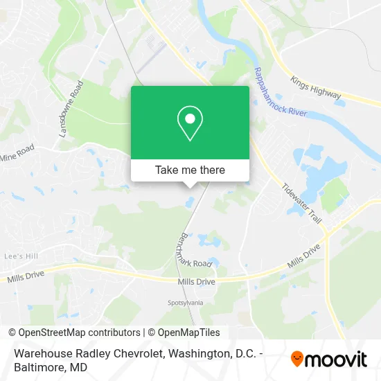 Warehouse Radley Chevrolet map
