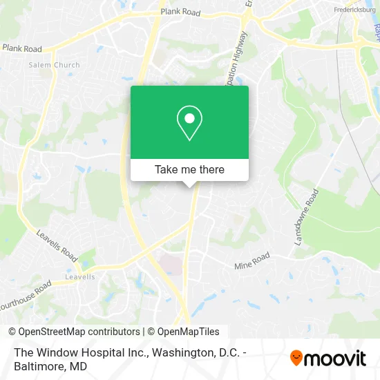 The Window Hospital Inc. map