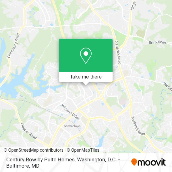 Century Row by Pulte Homes map