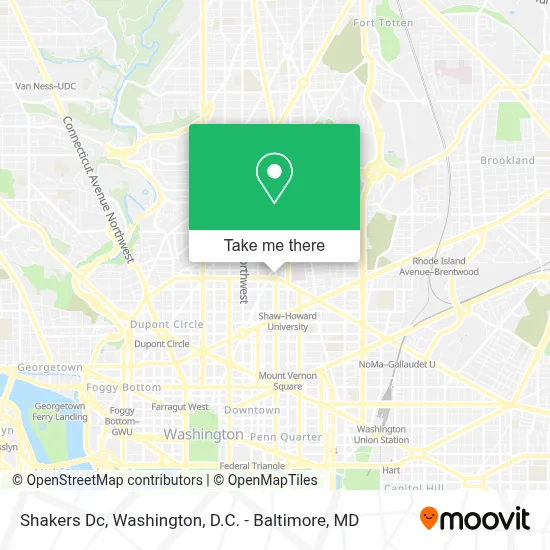 Shakers Dc map