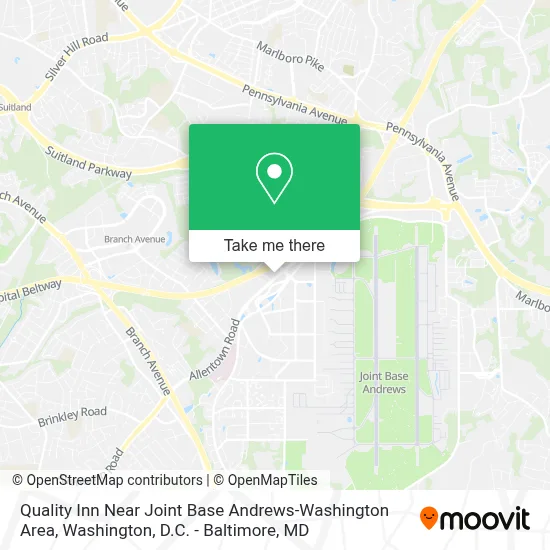 Quality Inn Near Joint Base Andrews-Washington Area map