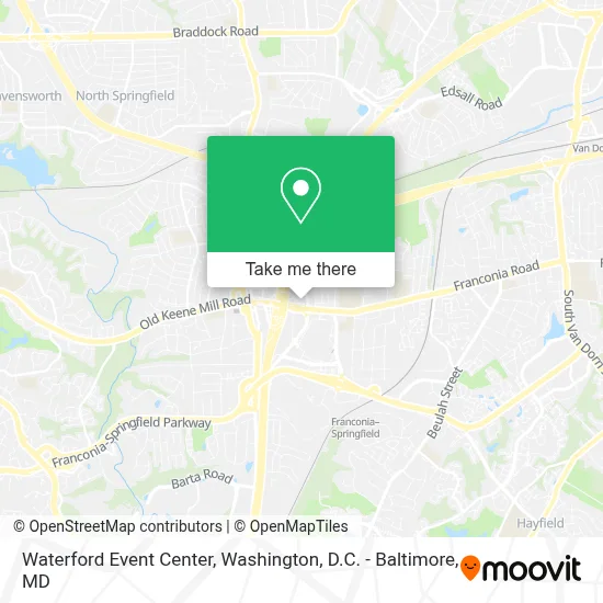 Waterford Event Center map