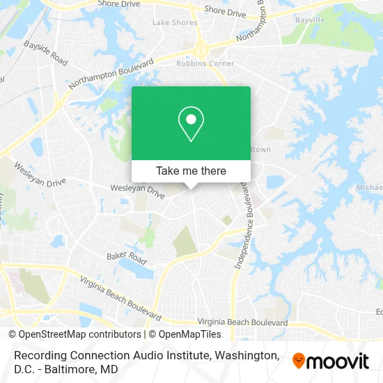 Recording Connection Audio Institute map