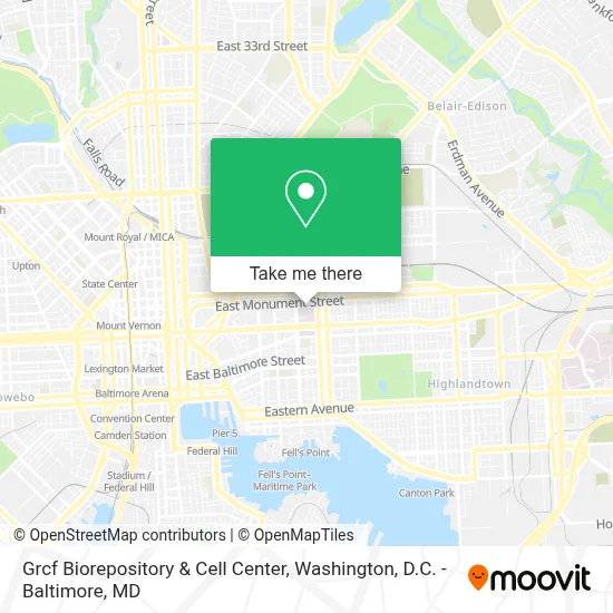 Grcf Biorepository & Cell Center map