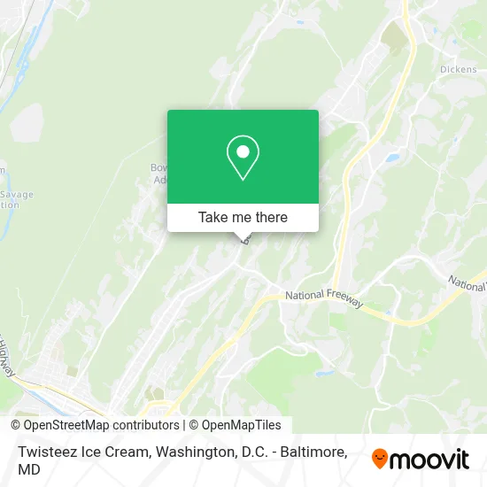 Twisteez Ice Cream map