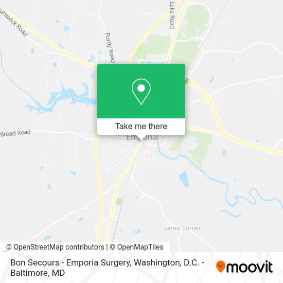 Bon Secours - Emporia Surgery map