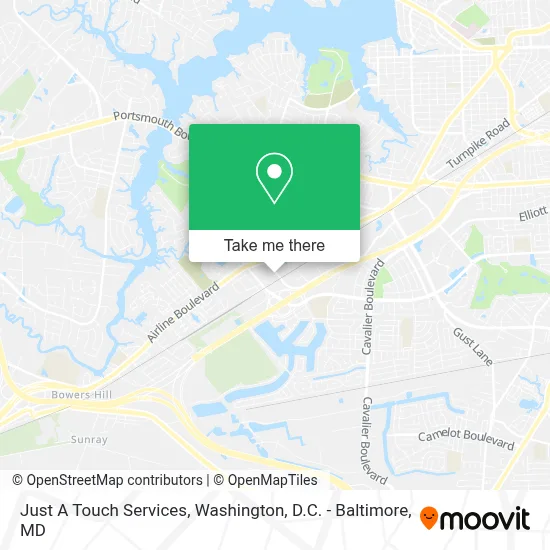 Just A Touch Services map