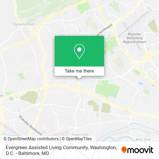 Evergreen Assisted Living Community map