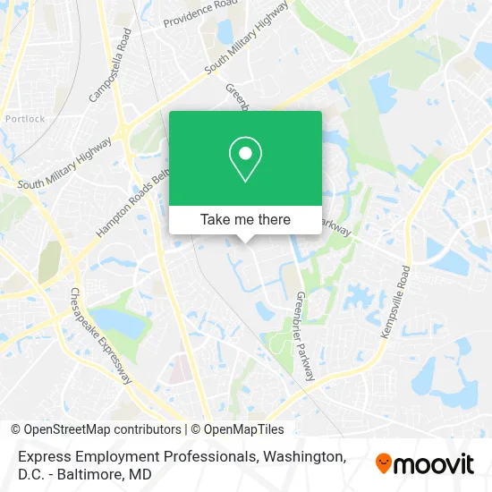 Express Employment Professionals map