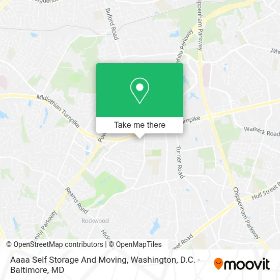 Aaaa Self Storage And Moving map