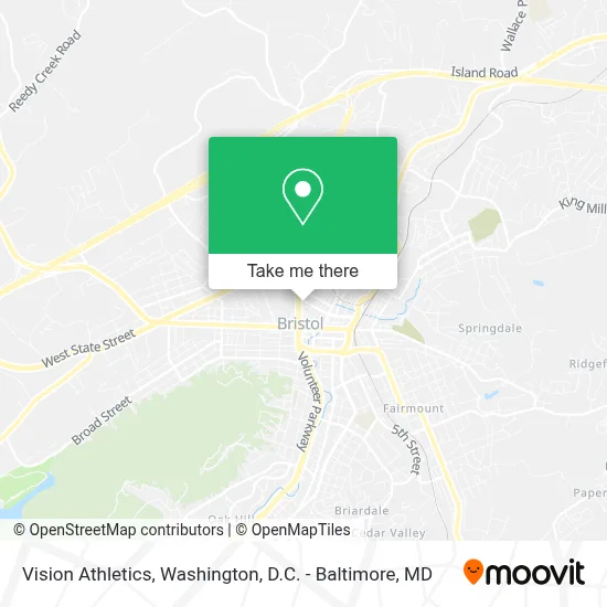 Vision Athletics map