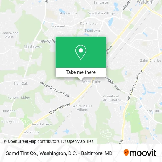 Somd Tint Co. map