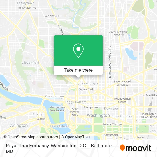 Royal Thai Embassy map
