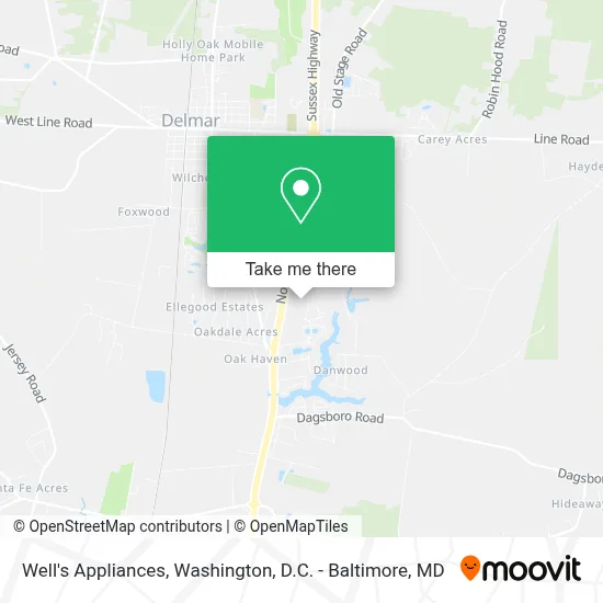 Well's Appliances map