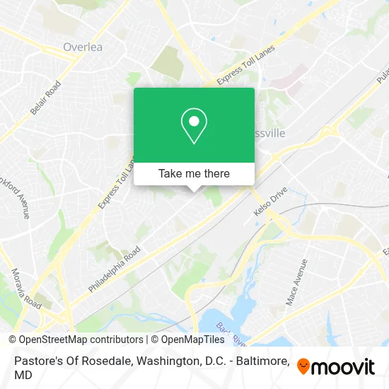 Pastore's Of Rosedale map