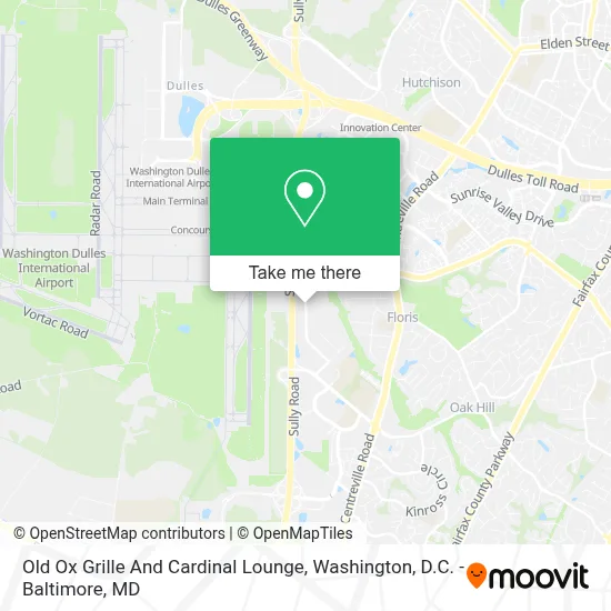 Old Ox Grille And Cardinal Lounge map