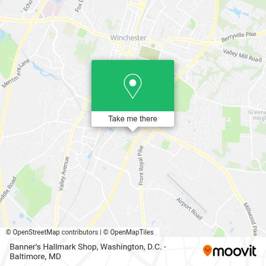 Banner's Hallmark Shop map