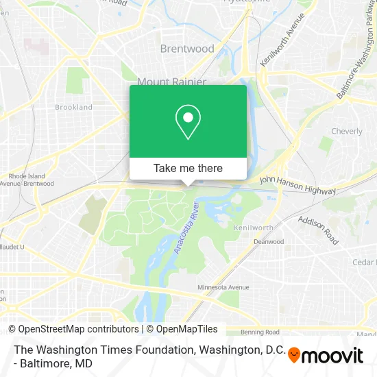 The Washington Times Foundation map