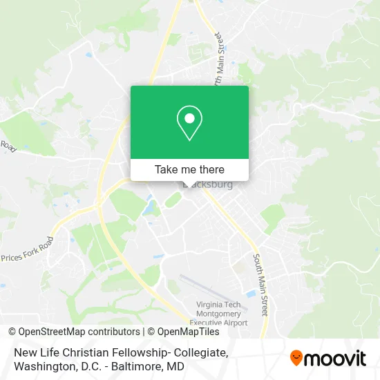 New Life Christian Fellowship- Collegiate map