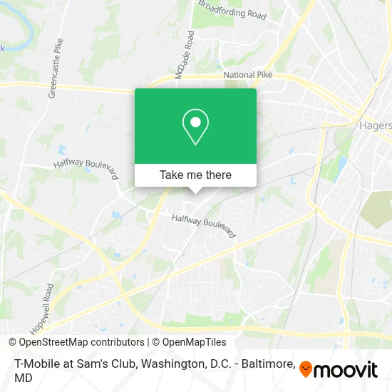 T-Mobile at Sam's Club map