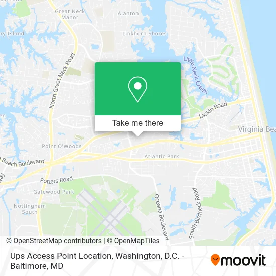 Ups Access Point Location map
