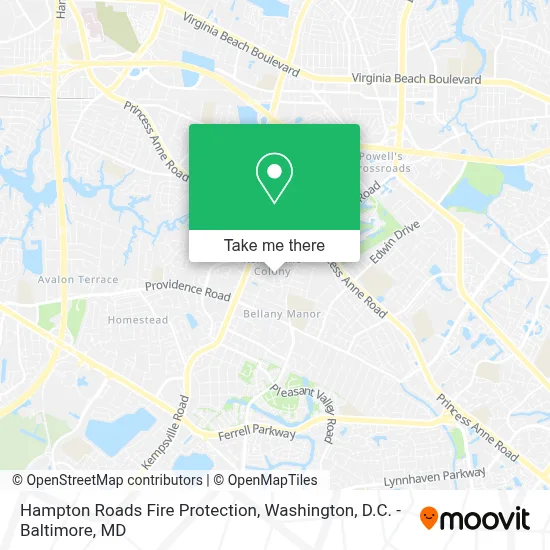 Hampton Roads Fire Protection map