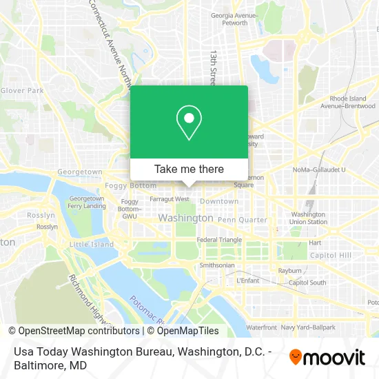 Usa Today Washington Bureau map