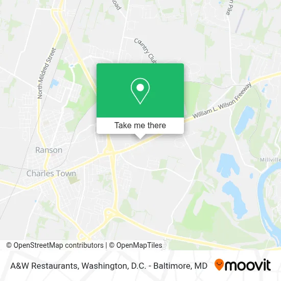 A&W Restaurants map