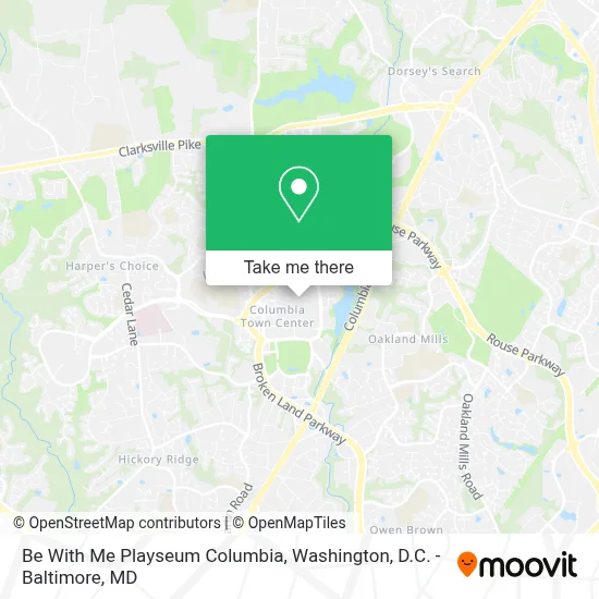 Be With Me Playseum Columbia map