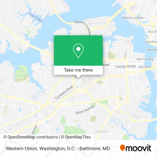 Western Union map