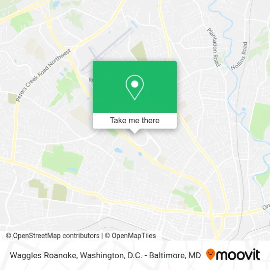Waggles Roanoke map