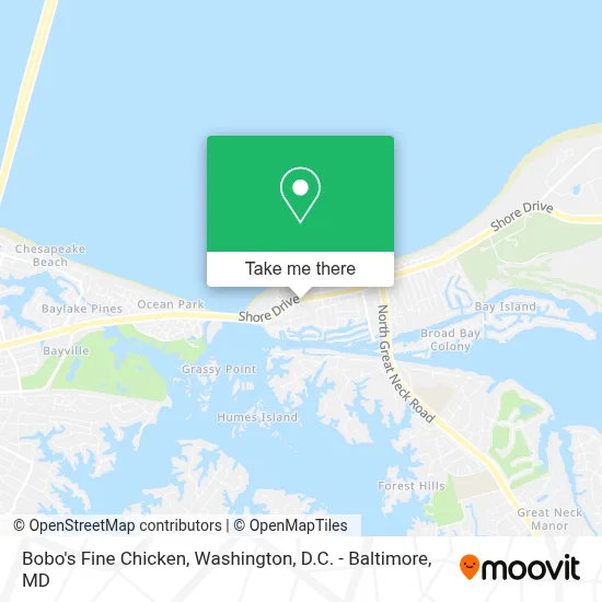 Bobo's Fine Chicken map